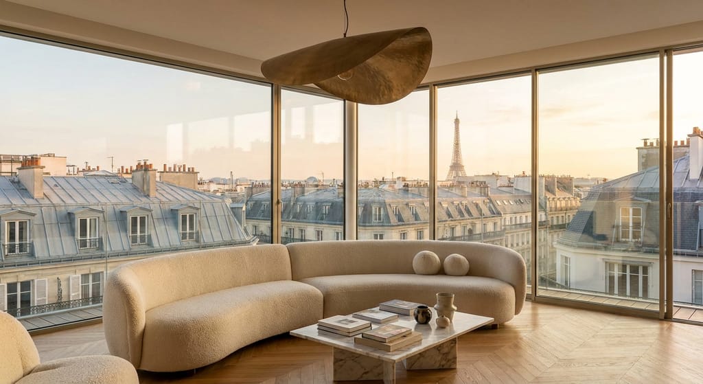 Calculer une pente de toiture Appartement lumineux avec vue sur les toits
