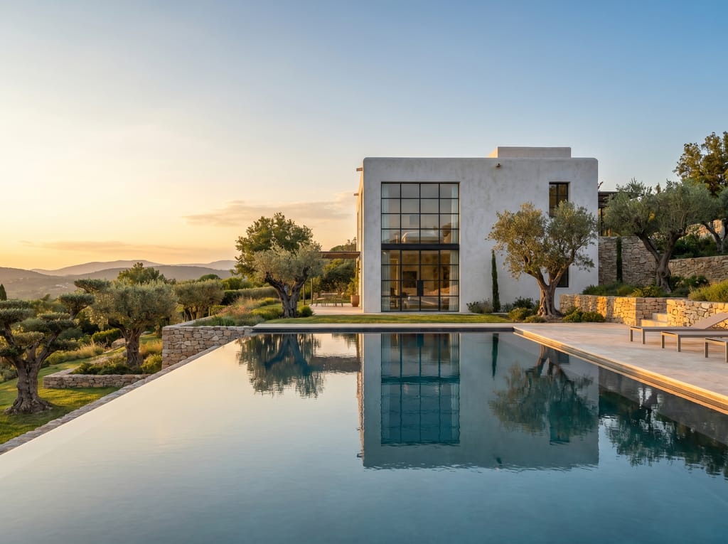 Maison rénovée en Provence Maison méditerranéenne avec piscine et murs clairs